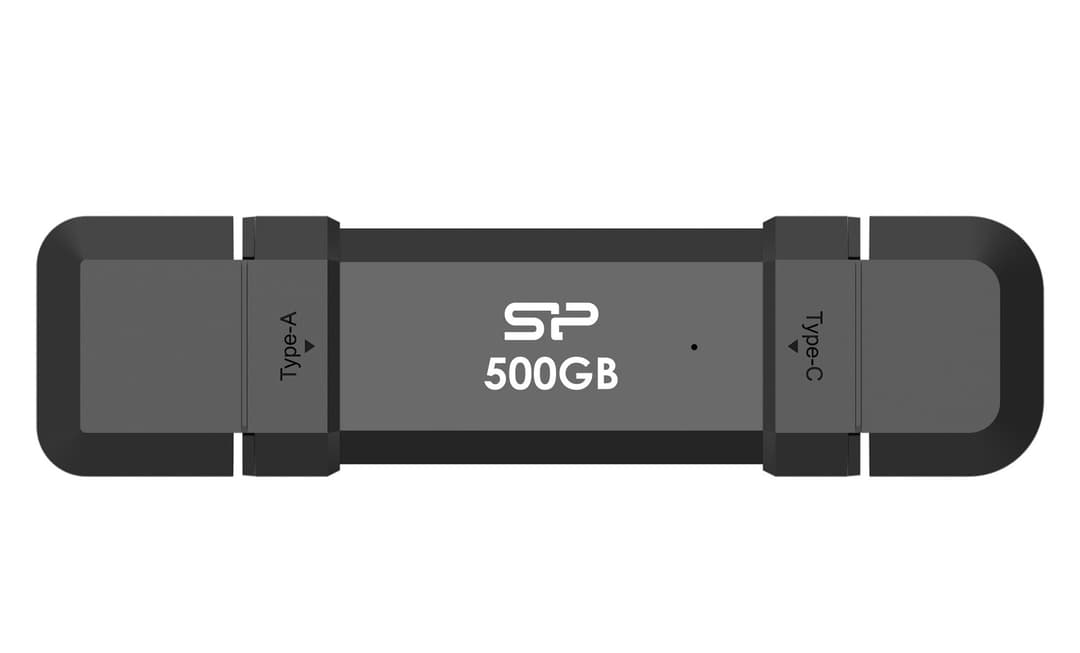 500GB Silicon Power Marvel Xtreme DS72 USB3.2 Gen2 USB Drive Black (Type-A / Type-C) - Image 3