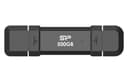 500GB Silicon Power Marvel Xtreme DS72 USB3.2 Gen2 USB Drive Black (Type-A / Type-C) thumbnail 3