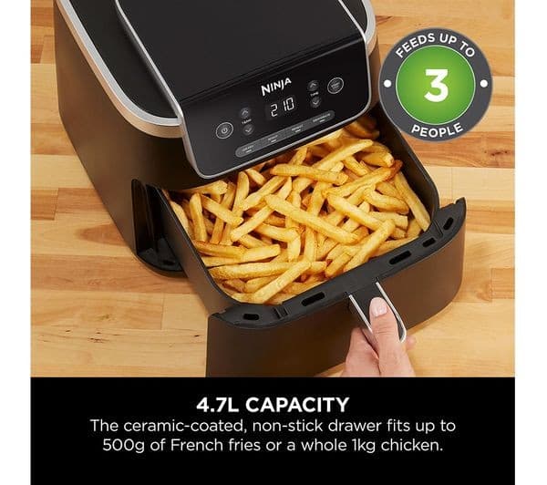 Ninja AF140UK 4.7L Air Fryer Black - Image 2