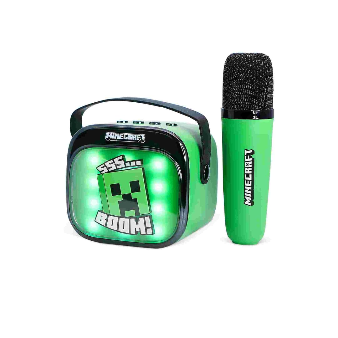 Minecraft Popsing LED Light-Up Wireless Karaoke Speaker & Microphone - Image 3