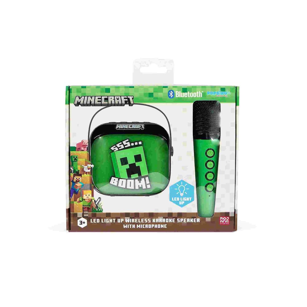 Minecraft Popsing LED Light-Up Wireless Karaoke Speaker & Microphone - Image 8
