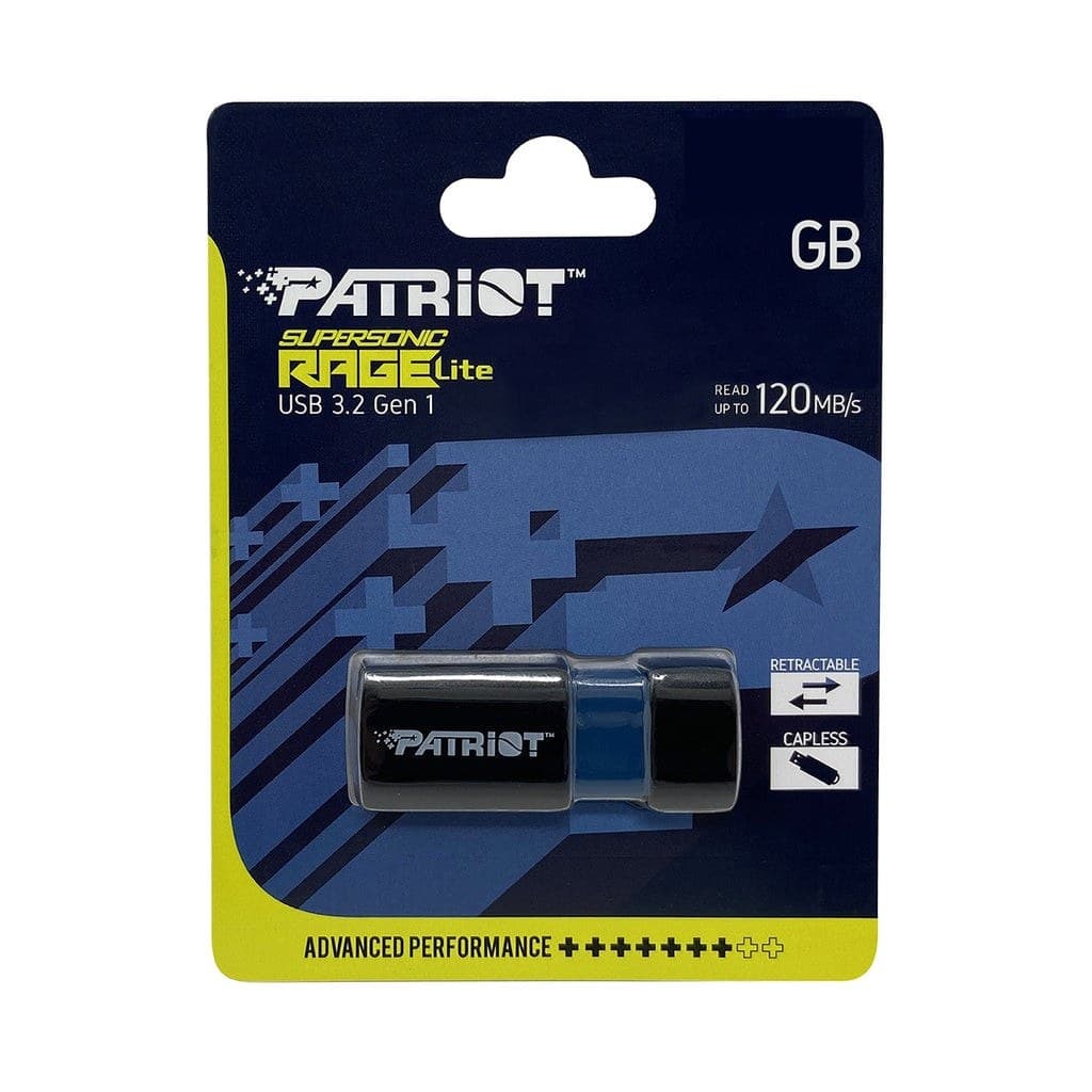 Patriot Memory Supersonic Rage Lite USB flash drive 64 GB USB Type-A 3.2 Gen 1 (3.1 Gen 1) Black, Blue - Image 3