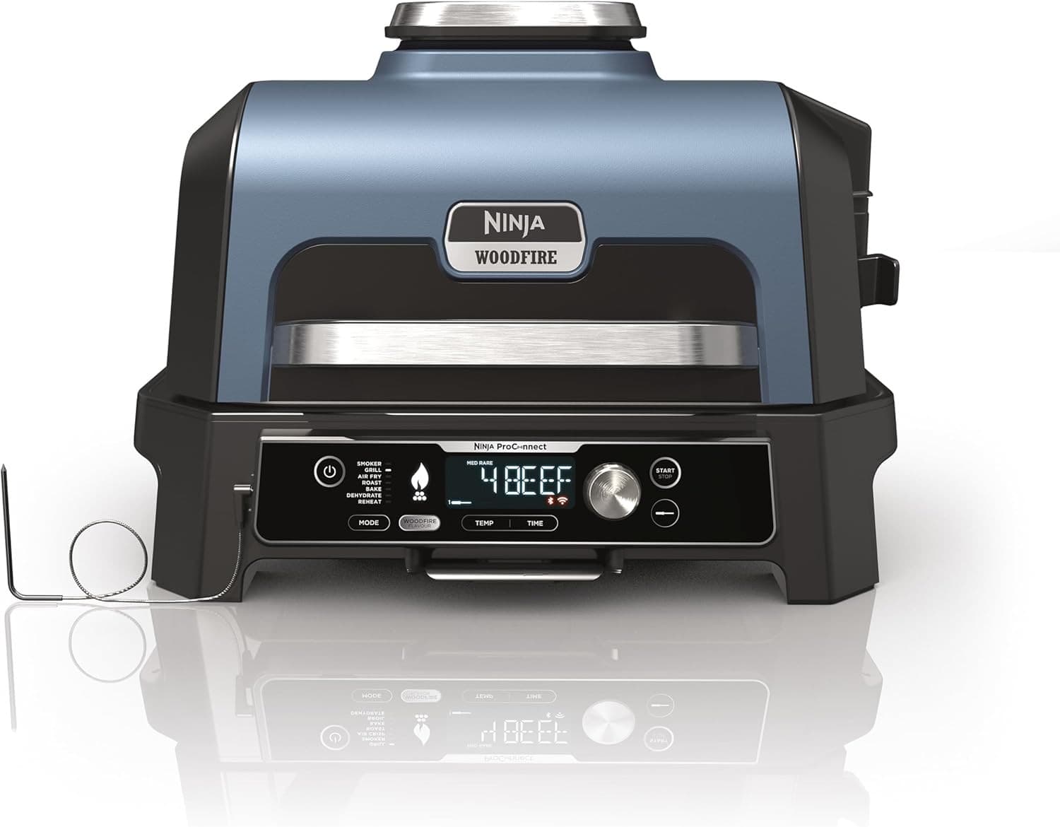 Ninja OG901UK Woodfire Pro Connect XL Grill Black Blue