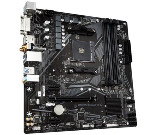GIGABYTE A520M DS3H AC Motherboard - AMD Ryzen 5000 Series CPUs, 5+3 Phases VRM, up to 4733MHz DDR5 (OC), 1xPCIe 3.0 M.2, GbE LAN, WIFI 5, USB 3.2 Gen 1 - Image 3