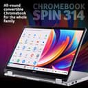 Acer Chromebook Spin 314 CP314-2HN Convertible Laptop - Intel N100, 4GB, 128GB eMMC, Integrated Graphics, 14" WUXGA Touchscreen, Chrome OS - Silver thumbnail 2