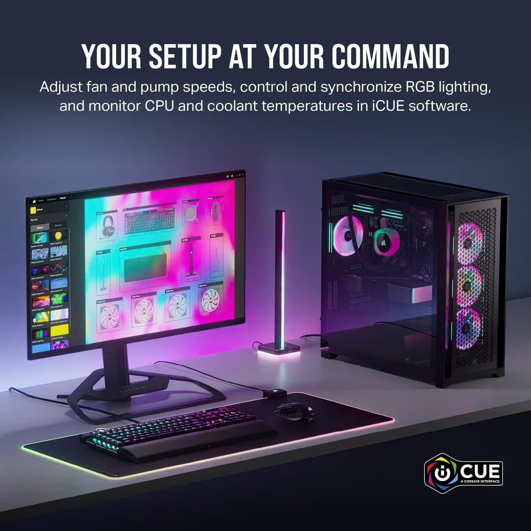 Corsair iCUE LINK QX120 RGB 120mm Magnetic Dome RGB Fan - Black - Image 8