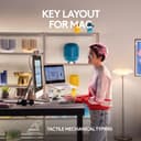 Logitech MX Mechanical Mini for Mac Wireless Illuminated Keyboard - Pale Grey thumbnail 2