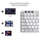 Logitech MX Mechanical Mini for Mac Wireless Illuminated Keyboard - Pale Grey thumbnail 8