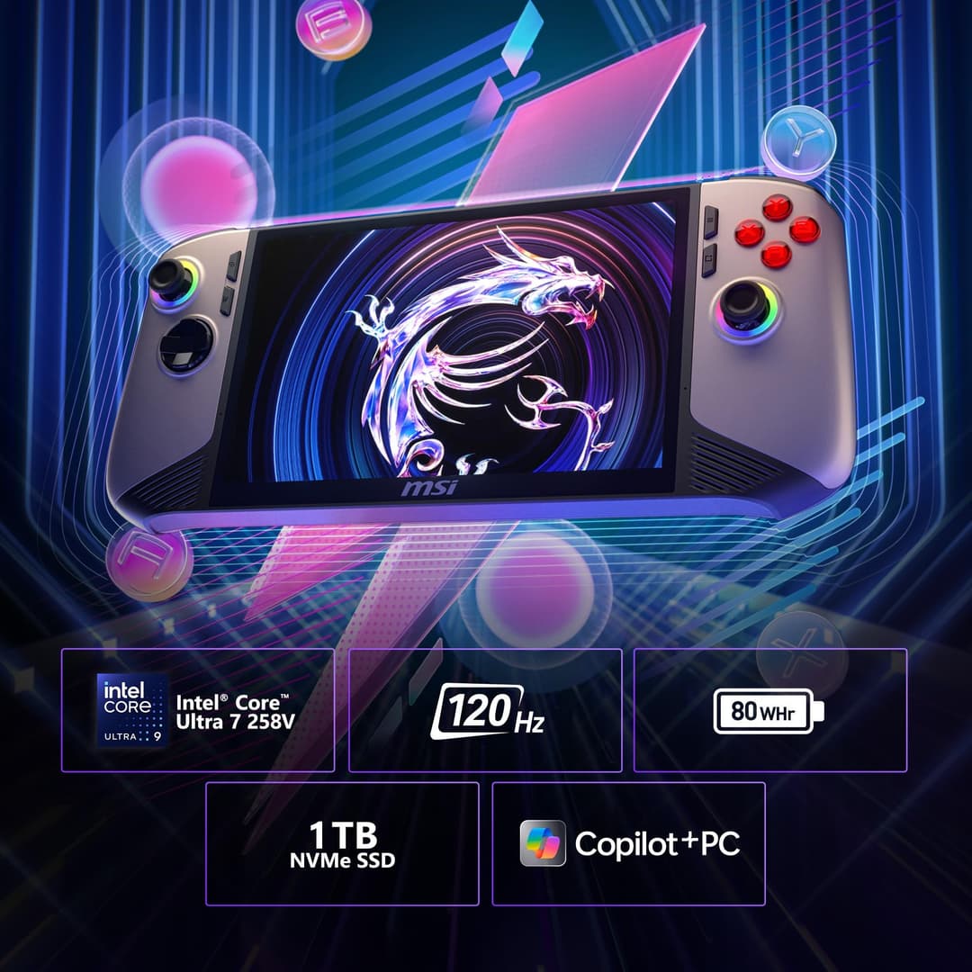 MSI Claw PC Gaming Handheld - Black - Image 3