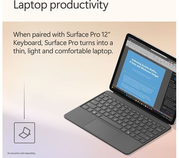 Microsoft Surface Pro 2-in-1 Detachable Touchscreen Snapdragon X Plus 16GB 512GB Platinum - Image 9