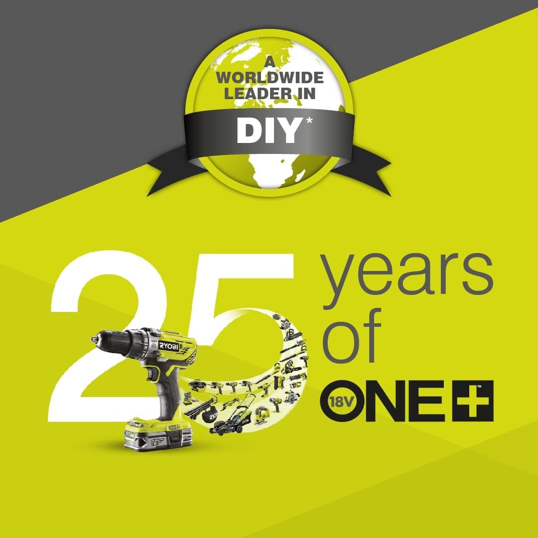 RYOBI One+ 4.0Ah 18V Lithium Battery - Black/White - Image 4