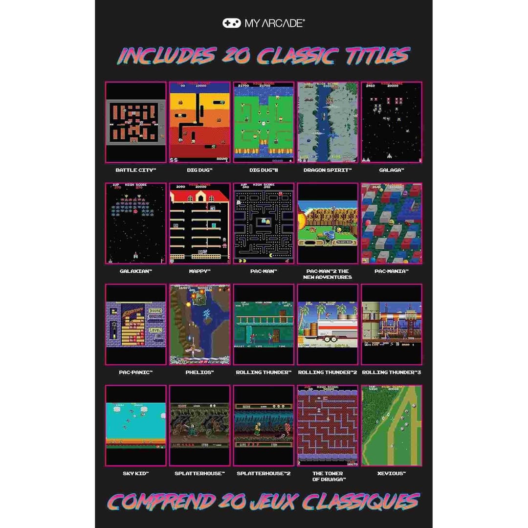 Bandai Namco Museum Hits (20 in 1) Mini Player 10 Inch - Image 7