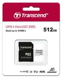 512GB Transcend 300S microSDXC UHS-I U3 V30 A1 CL10 Memory Card with SD Adapter 95MB/sec thumbnail 3