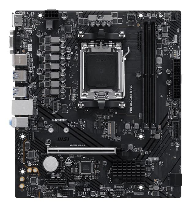 MSI PRO A620AM-B EVO motherboard AMD A620A Socket AM5 ATX - Image 1