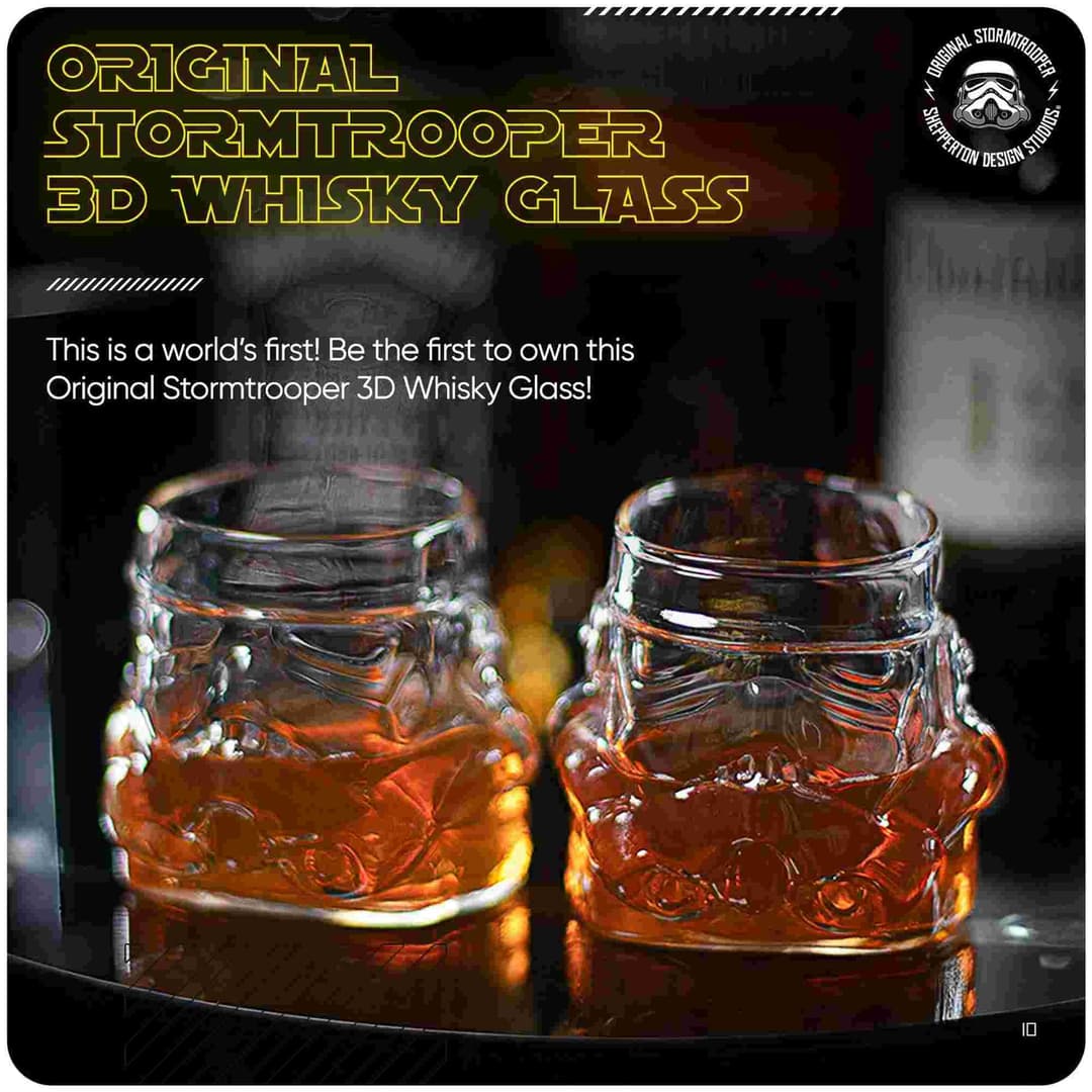 Original Stormtrooper 3D Whisky Glass (Set of 2) - Image 2