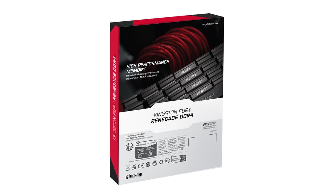 Kingston Technology FURY 16GB 3600MT/s DDR4 CL16 DIMM (Kit of 2) Renegade Black - Image 6