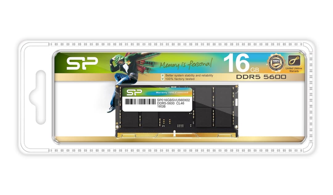 16GB Silicon Power DDR5 SO-DIMM 5600MHz CL46 1.1V Laptop Memory Module - Image 2
