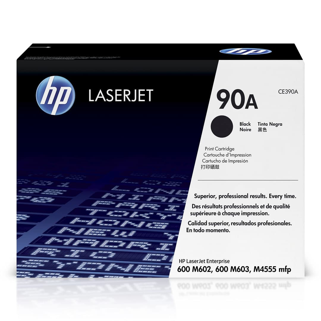 HP CE390A 90A Original LaserJet Toner Cartridge - Black - Image 1