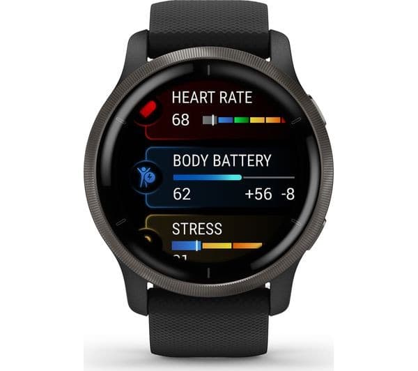 Garmin Venu 2 GPS Smart Watch - Slate / Black - Image 2