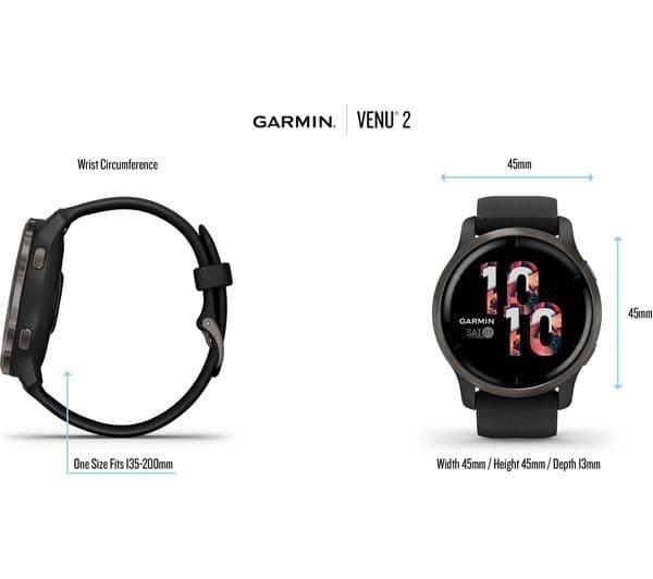 Garmin Venu 2 GPS Smart Watch - Slate / Black - Image 9