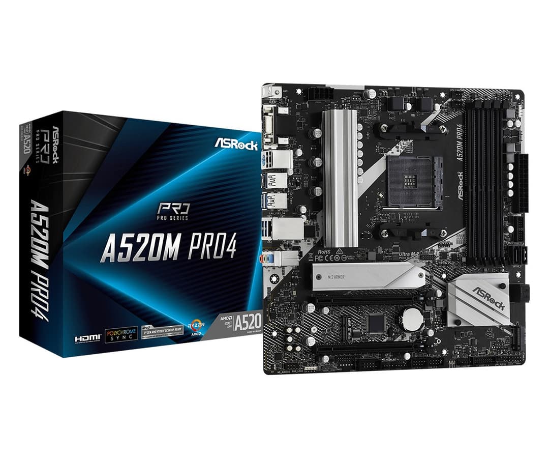 Asrock A520M Pro4 Socket AM4 micro ATX - Image 1