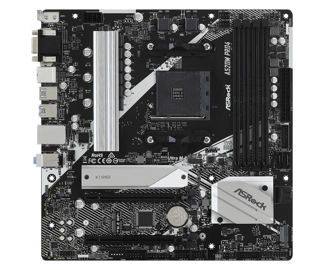 Asrock A520M Pro4 Socket AM4 micro ATX - Image 2