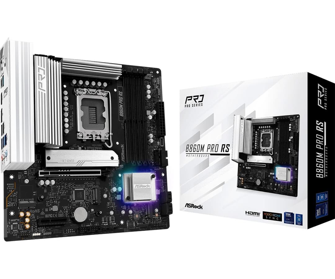 Asrock B860M Pro RS Intel B860 LGA 1851 (Socket V1) micro ATX - Image 1