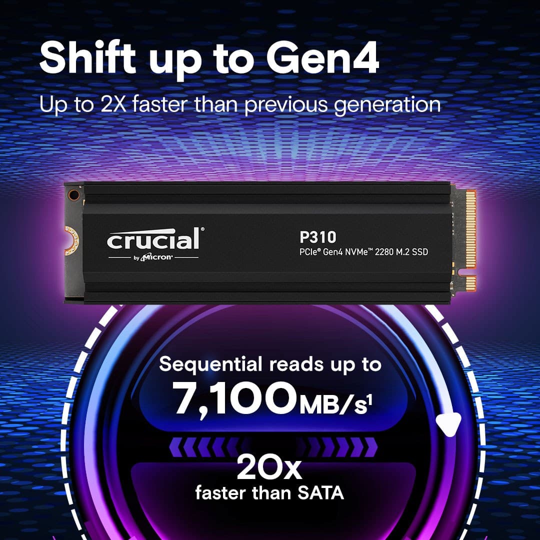 Crucial P310 2 TB M.2 PCI Express 4.0 NVMe - Image 2