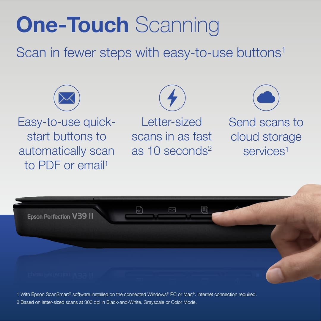 Epson Perfection V39 II Flatbed Scanner - Black - Image 5