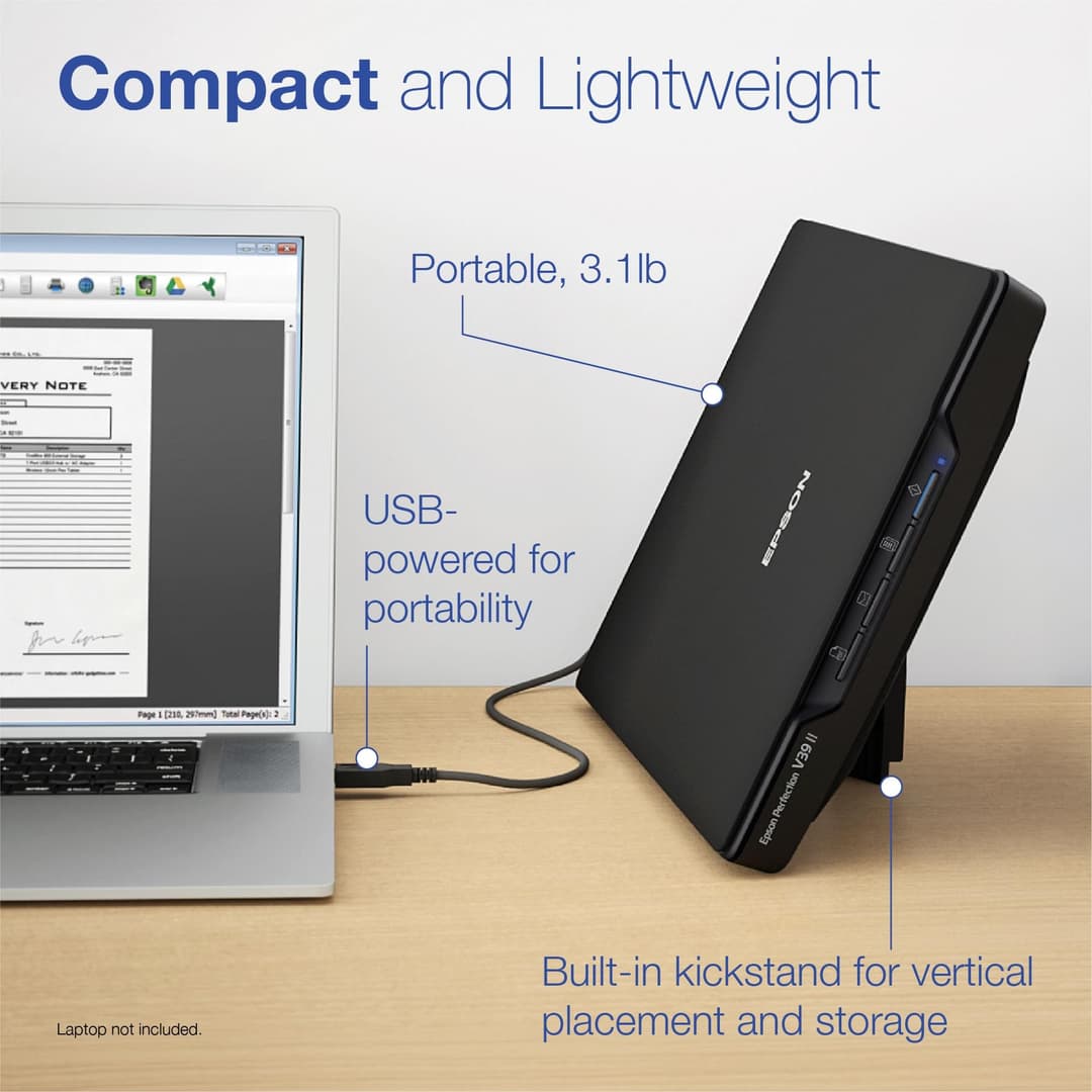 Epson Perfection V39 II Flatbed Scanner - Black - Image 6