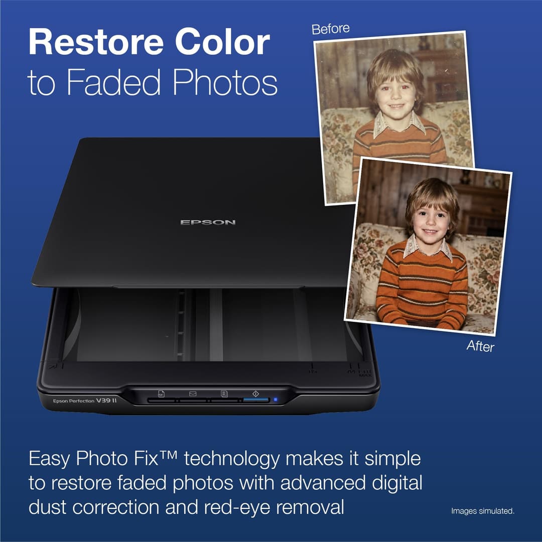 Epson Perfection V39 II Flatbed Scanner - Black - Image 7