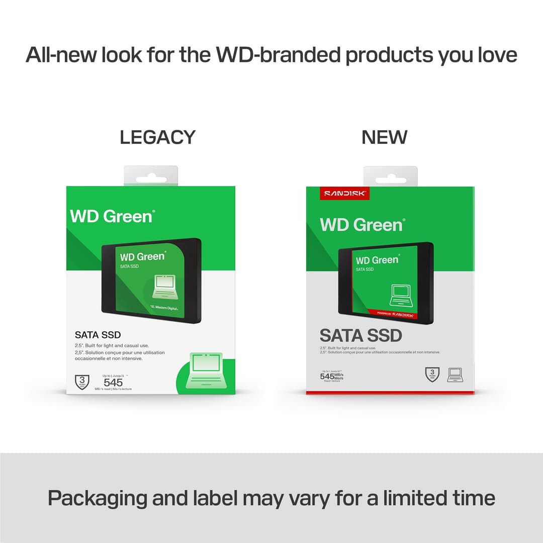 Western Digital Green WD ™ SATA SSD 2,5"/7 mm POWERED BY SANDISK 1 TB - Image 5