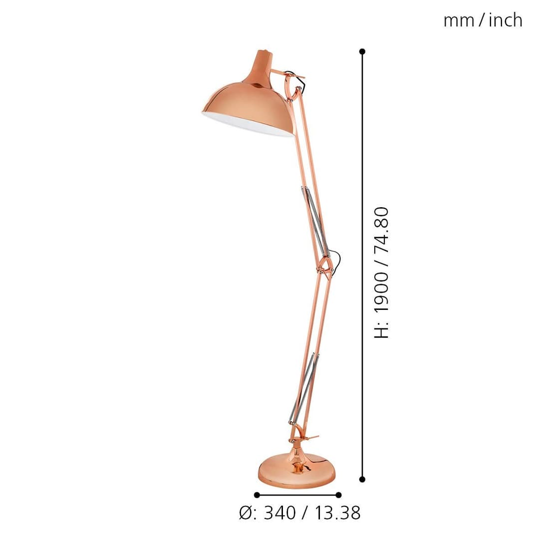 Eglo Borgillio Floor Lamp - Black - Image 5