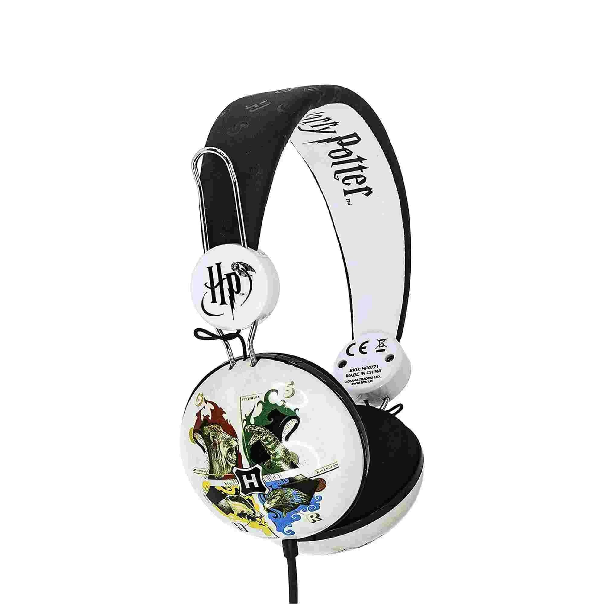Harry Potter Hogwarts Crest Adjustable Kid's Wired Headphones