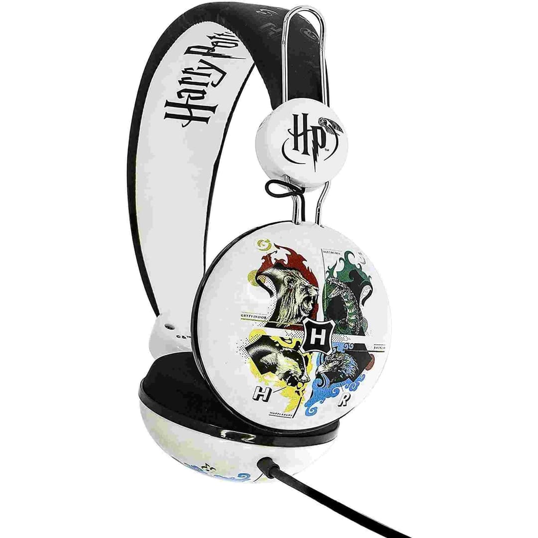 Harry Potter Hogwarts Crest Adjustable Kid's Wired Headphones - Image 2