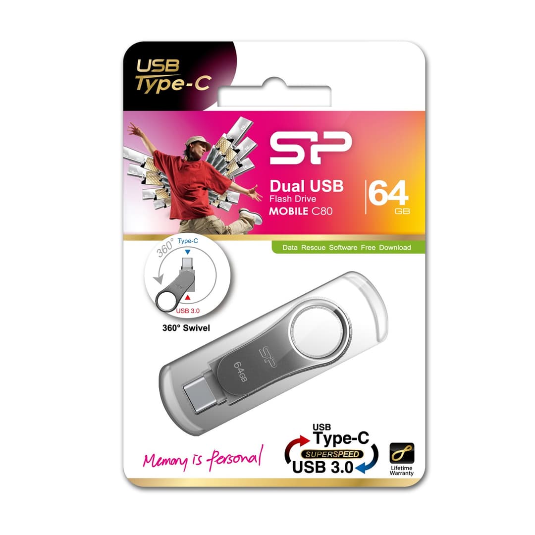 64GB Silicon Power C80 USB3.1 Type-C Flash Drive - Image 4