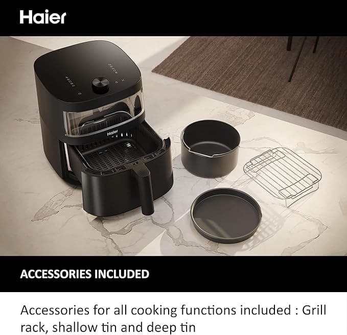 Haier Series 5 HAF5TW 7L Air Fryer Black - Image 2