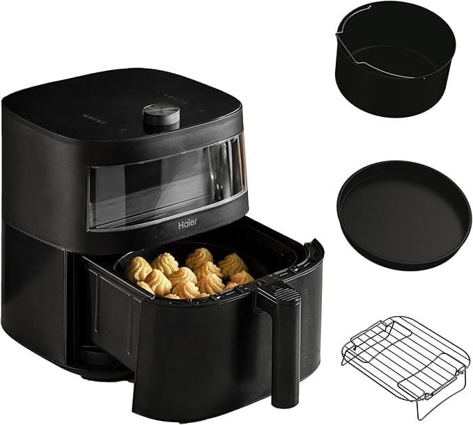 Haier Series 5 HAF5TW 7L Air Fryer Black - Image 1