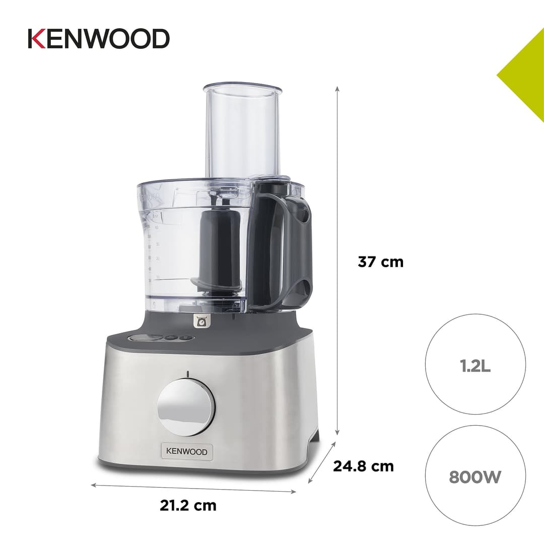 Kenwood Multipro Compact+ FDM312 SS 5-in-1 Compact Food Processor - Stainless Steel - Image 5
