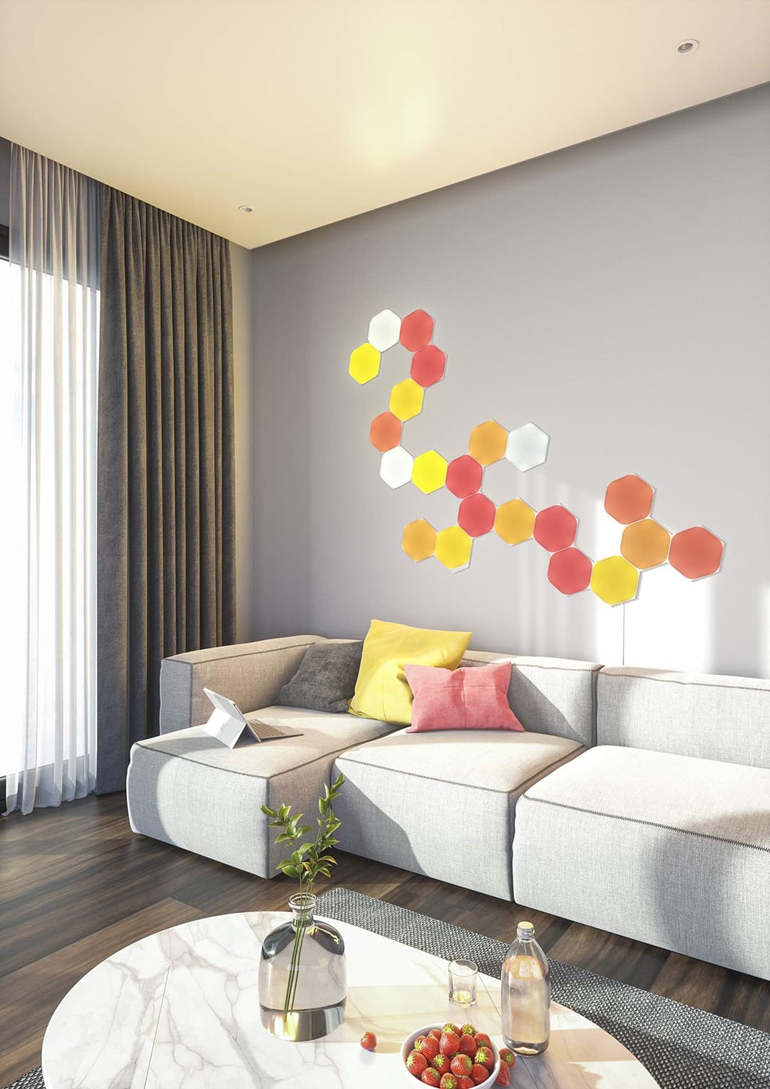 Nanoleaf Shapes Hexagon Starter Kit NL42-0002HX Smart Light Panels - White - Image 5