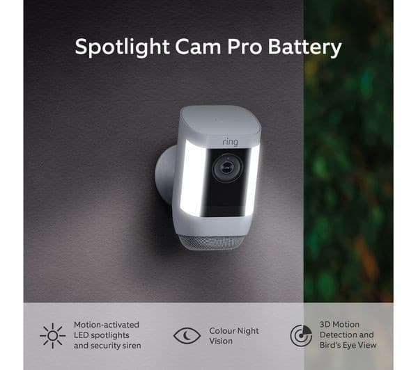 Ring Spotlight Cam Pro Battery Security Camera White - Image 5