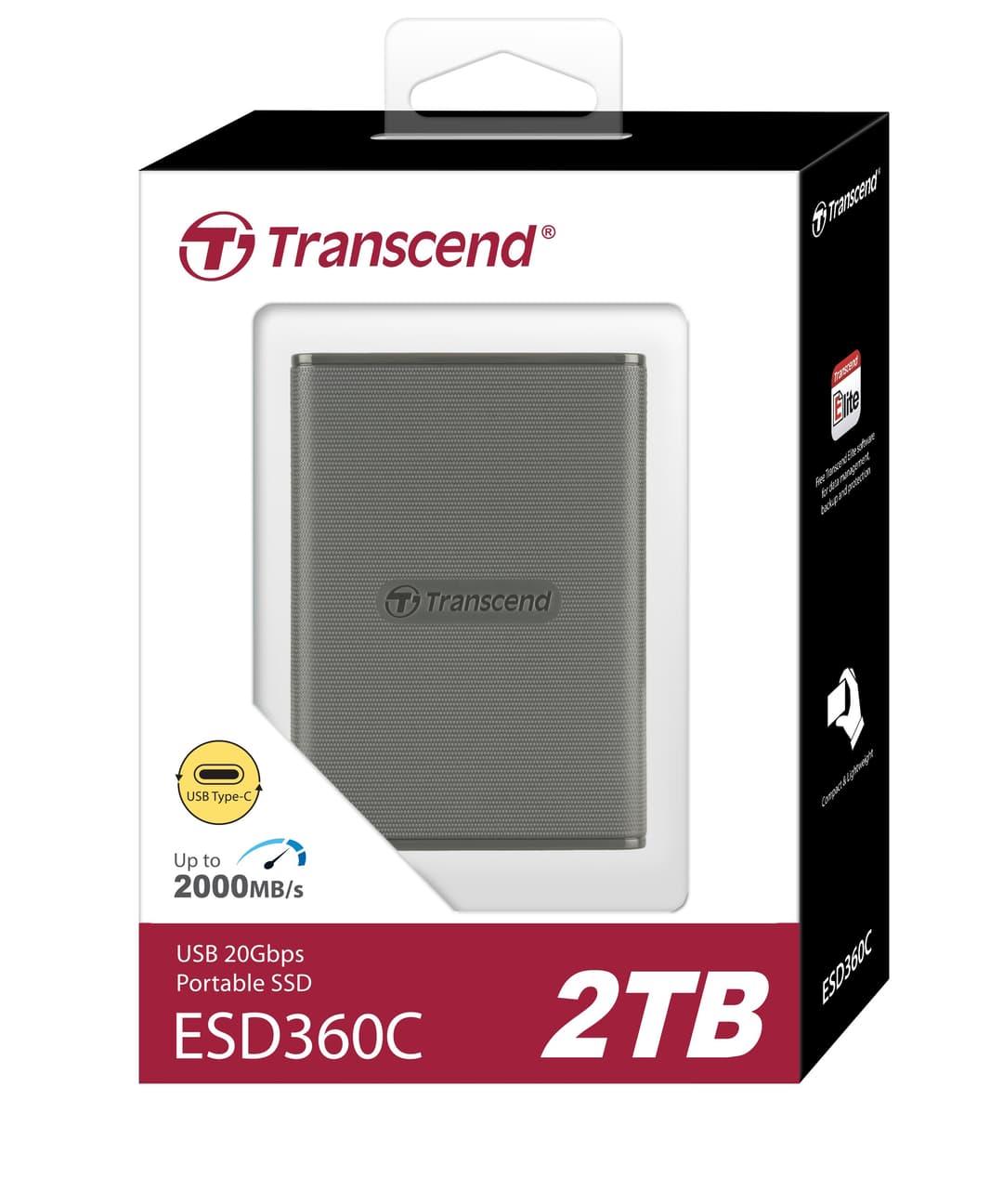 2TB Transcend ESD360C Portable SSD USB Type-A/Type-C Gray - Image 4