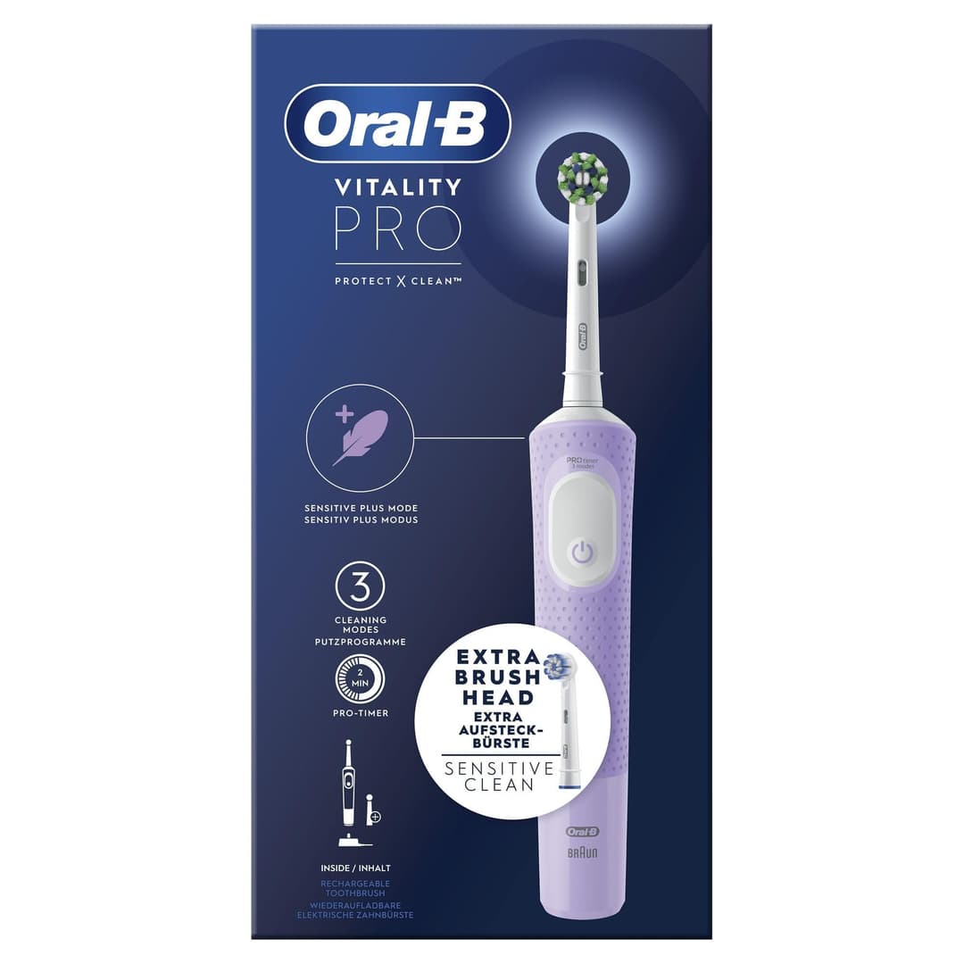 Oral-B Vitality Pro Rechargeable Electric Toothbrush - Violet - Image 2