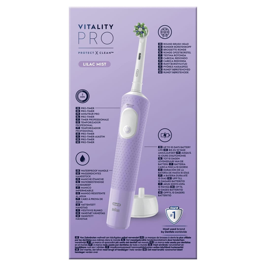 Oral-B Vitality Pro Rechargeable Electric Toothbrush - Violet - Image 4