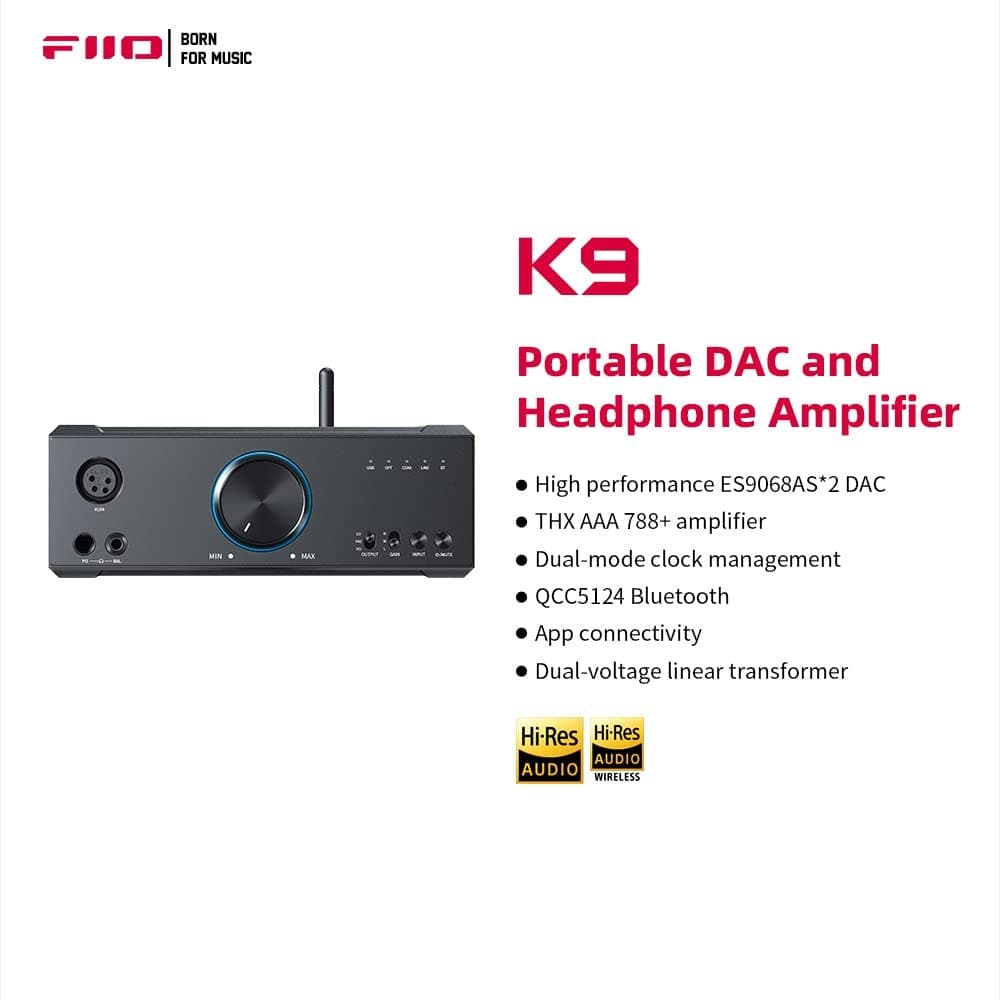 FiiO K9 Desktop Headphone Amplifier/DAC - Black - Image 3
