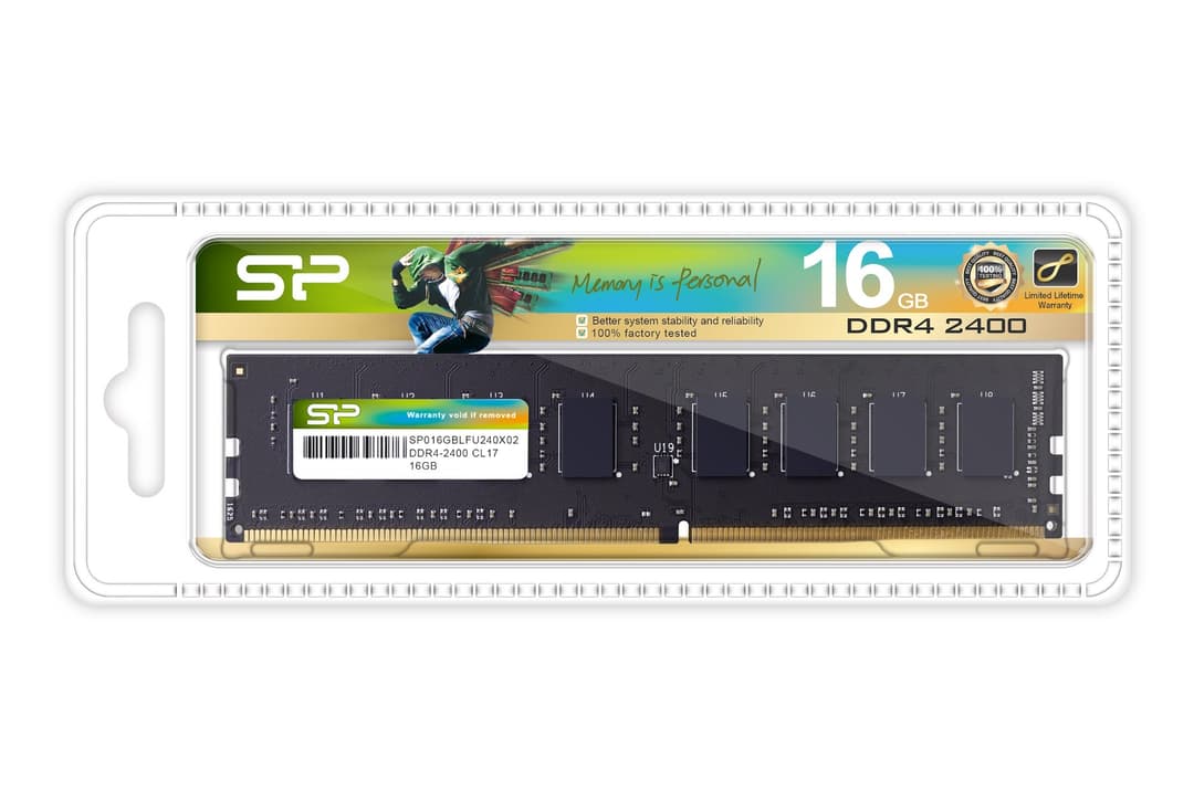 16GB Silicon Power DDR4 2400MHz PC4-19200 Desktop Memory Module CL17 1.2V 288 pins - Image 1