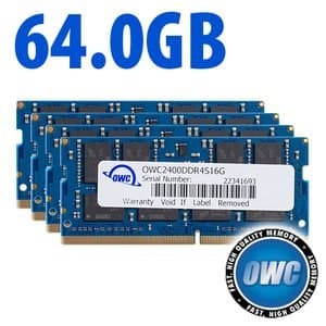 64GB OWC PC4-19200 2400MHz DDR4 CL17 SO-DIMM Memory Kit (4 x 16GB) - Image 3