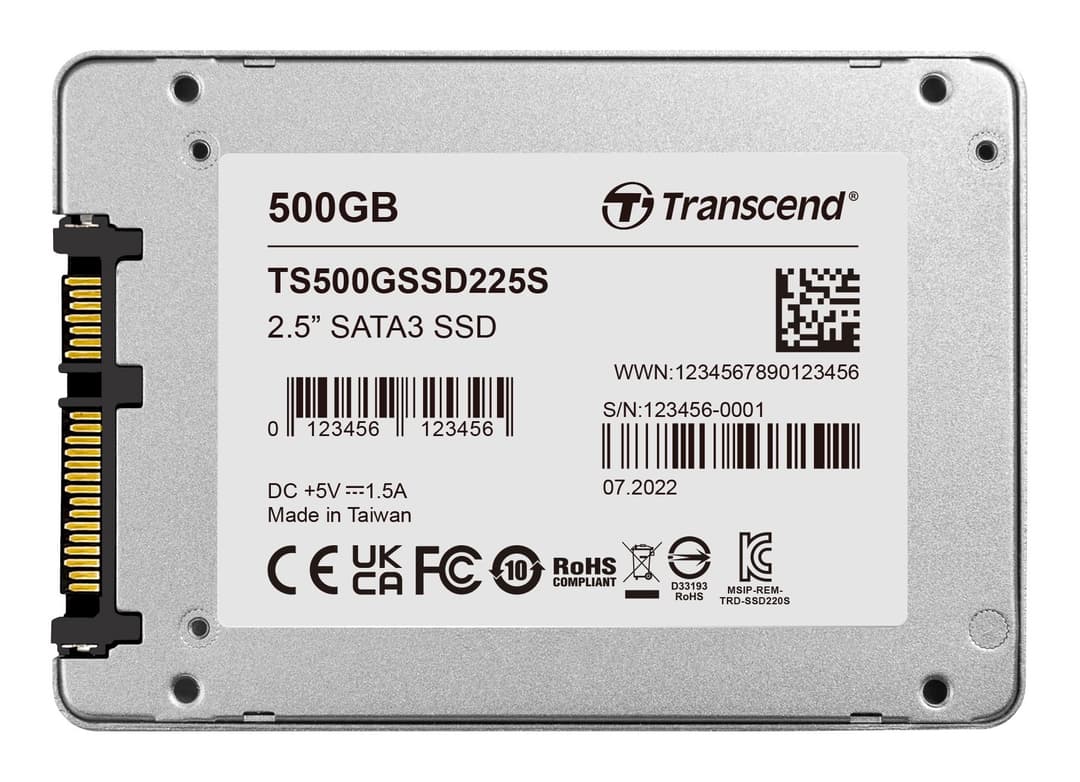 500GB Transcend SSD225S SATA 6Gb/s 2.5-inch SSD Solid State Disk - Image 1
