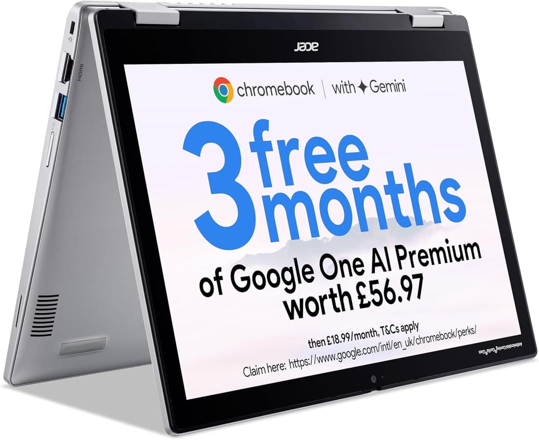 Acer Chromebook Spin 312 Intel N100 4GB 64GB Silver - Image 1