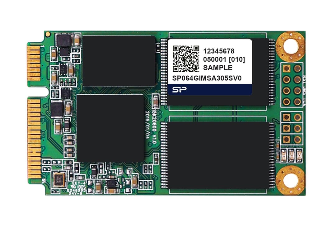 64GB Silicon Power MSA300SV MLC SATA3 mSATA Industrial Solid State Disk - Image 1